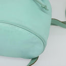Salvatore Ferragamo Backpack Leather Turquoise Blue Gold Auth bs27971-15