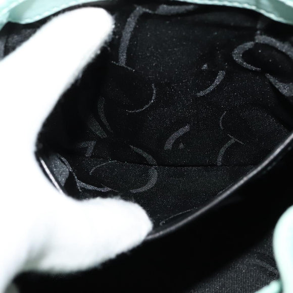 Salvatore Ferragamo Backpack Leather Turquoise Blue Gold Auth bs27971