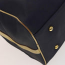 Christian Dior Sports Boston Bag Leather PVC 2way Navy Gold Auth bs27974-16