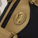 Christian Dior Sports Boston Bag Leather PVC 2way Navy Gold Auth bs27974-18
