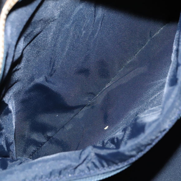 Christian Dior Sports Boston Bag Leather PVC 2way Navy Gold Auth bs27974