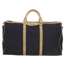 Christian Dior Sports Boston Bag Leather PVC 2way Navy Gold Auth bs27974-13