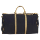 Christian Dior Sports Boston Bag Leather PVC 2way Navy Gold Auth bs27974-2