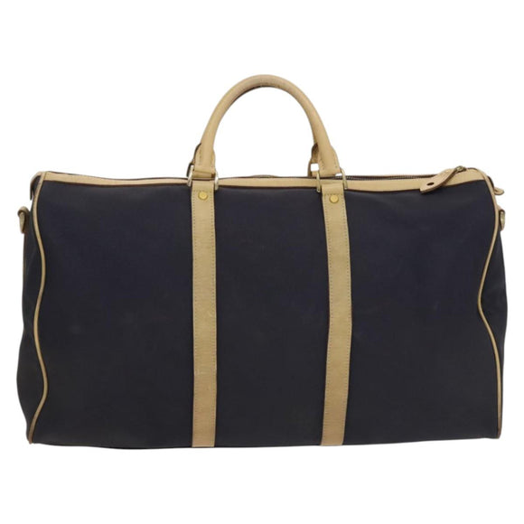 Christian Dior Sports Boston Bag Leather PVC 2way Navy Gold Auth bs27974