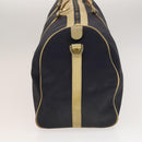 Christian Dior Sports Boston Bag Leather PVC 2way Navy Gold Auth bs27974-3