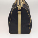 Christian Dior Sports Boston Bag Leather PVC 2way Navy Gold Auth bs27974-4