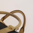 Christian Dior Sports Boston Bag Leather PVC 2way Navy Gold Auth bs27974-8