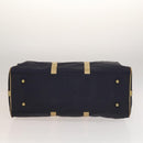Christian Dior Sports Boston Bag Leather PVC 2way Navy Gold Auth bs27974-5