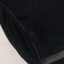 Christian Dior Trotter Canvas Boston Bag Suede Navy Silver Auth bs27975-15