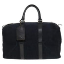 Christian Dior Trotter Canvas Boston Bag Suede Navy Silver Auth bs27975-13