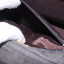 GIVENCHY Hand Bag Suede Gray Gold Auth bs27976-20