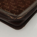 GIVENCHY Umhängetasche Wildleder Braun Gold Auth bs27977-17