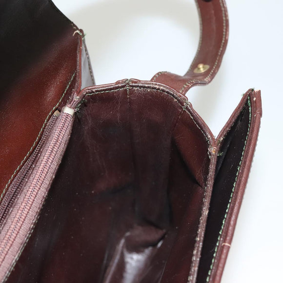 GIVENCHY Umhängetasche Wildleder Braun Gold Auth bs27977