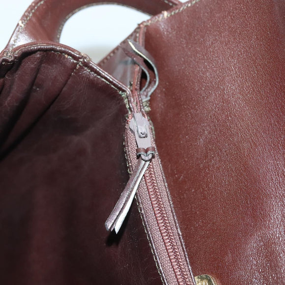 GIVENCHY Shoulder Bag Suede Brown Gold Auth bs27977