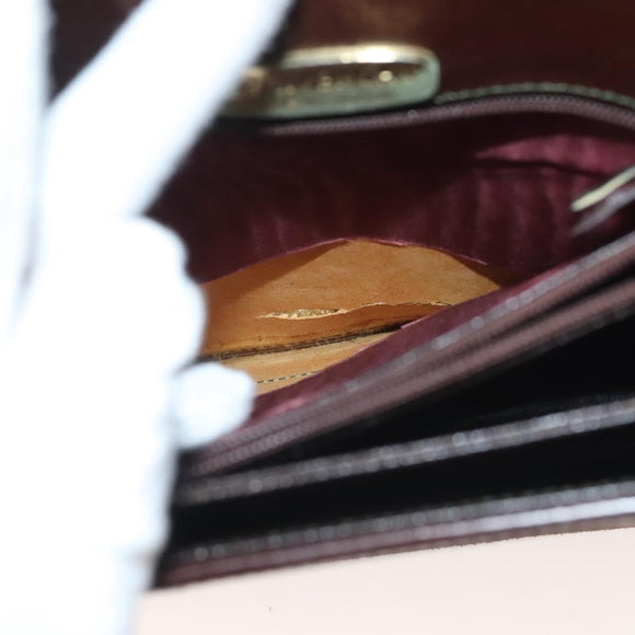 GIVENCHY Shoulder Bag Suede Brown Gold Auth bs27977