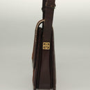 GIVENCHY Shoulder Bag Suede Brown Gold Auth bs27977-3