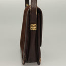 GIVENCHY Umhängetasche Wildleder Braun Gold Auth bs27977-4