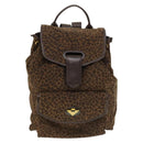 BOTTEGA VENETA Backpack Nylon Brown Gold Auth bs27978-13