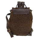 BOTTEGA VENETA Backpack Nylon Brown Gold Auth bs27978-2