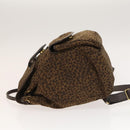 BOTTEGA VENETA Backpack Nylon Brown Gold Auth bs27978-4