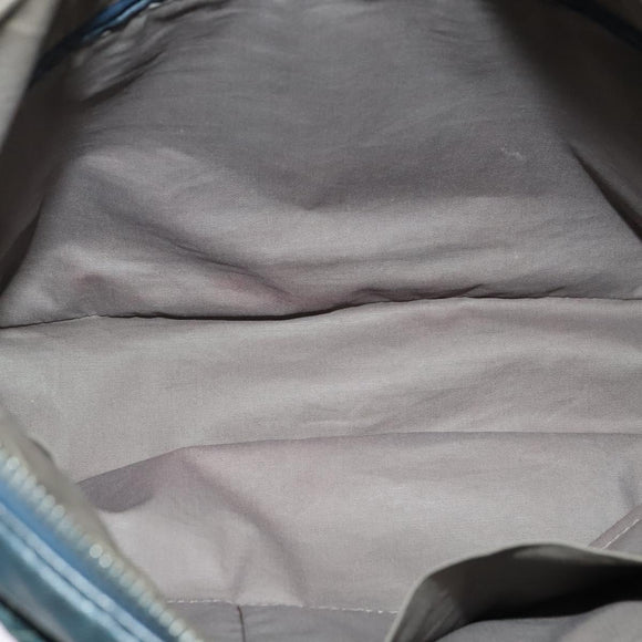 BOTTEGA VENETA INTRECCIATO Shoulder Bag Leather Blue Auth bs27981