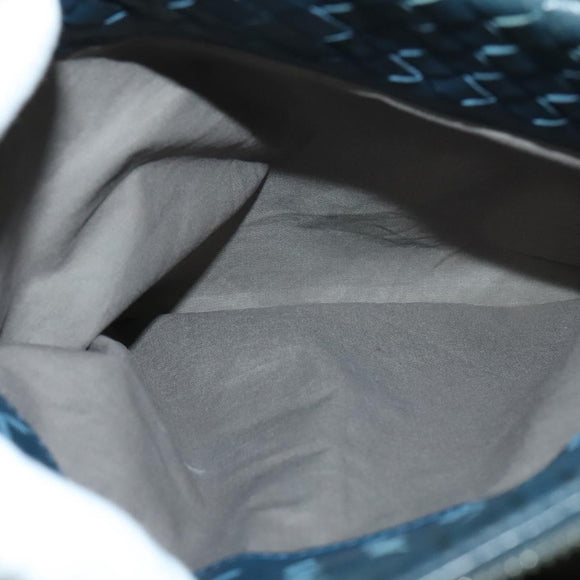 BOTTEGA VENETA INTRECCIATO Shoulder Bag Leather Blue Auth bs27981