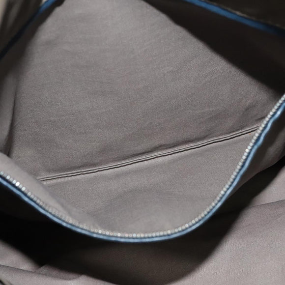 BOTTEGA VENETA INTRECCIATO Shoulder Bag Leather Blue Auth bs27981