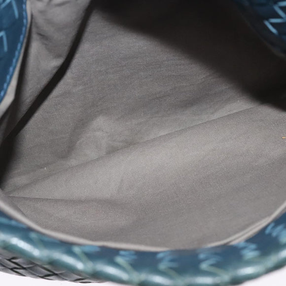 BOTTEGA VENETA INTRECCIATO Shoulder Bag Leather Blue Auth bs27981