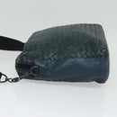 BOTTEGA VENETA INTRECCIATO Shoulder Bag Leather Blue Auth bs27981-3