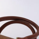 MCM Logogram Vicetos Boston Bag PVC Leather Brown Gold Auth bs27984-8