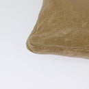 BALENCIAGA Classic Flat Shoulder Bag Leather Beige Auth bs27986-15