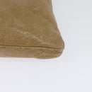 BALENCIAGA Classic Flat Shoulder Bag Leather Beige Auth bs27986-16