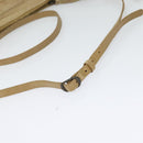 BALENCIAGA Classic Flat Shoulder Bag Leather Beige Auth bs27986-7