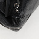 BALENCIAGA Paper Mini Hand Bag Leather 2way Black Silver 370926 Auth bs27987V-15