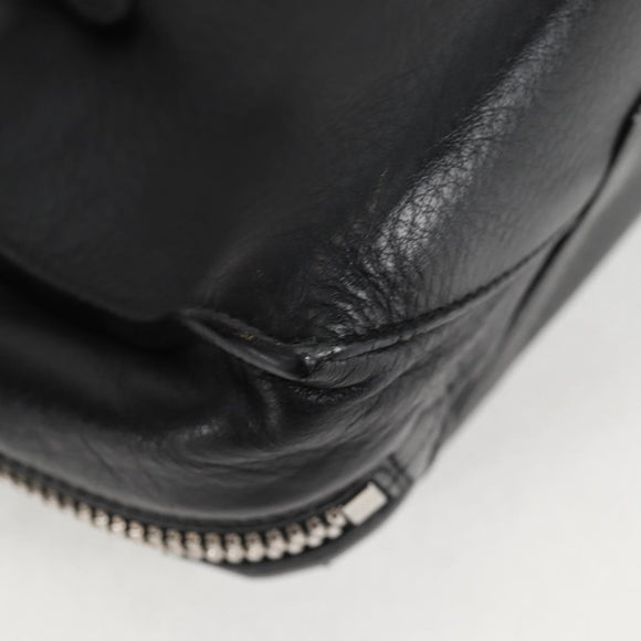 BALENCIAGA Paper Mini Hand Bag Leather 2way Black Silver 370926 Auth bs27987V