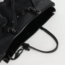 BALENCIAGA Paper Mini Hand Bag Leather 2way Black Silver 370926 Auth bs27987V-6