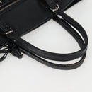 BALENCIAGA Paper Mini Hand Bag Leather 2way Black Silver 370926 Auth bs27987V-7