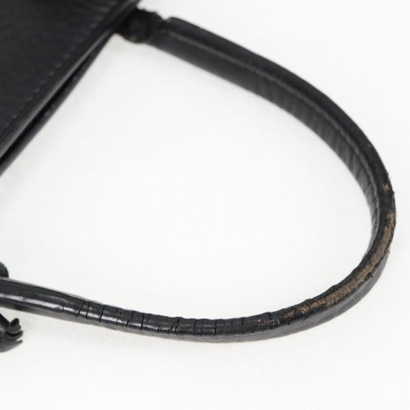 BALENCIAGA Paper Mini Hand Bag Leather 2way Black Silver 370926 Auth bs27987V