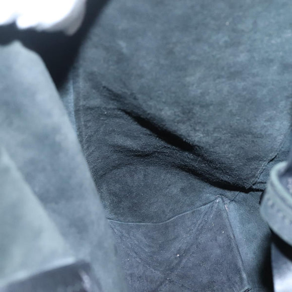 CELINE Mustang Print Vertical Cabas Tote Bag Leather Black Gold Auth bs27989