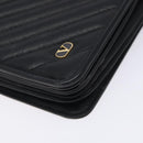 VALENTINO Shoulder Bag Leather Black Gold Auth bs27994-14