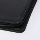 VALENTINO Shoulder Bag Leather Black Gold Auth bs27994-15