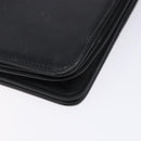 VALENTINO Shoulder Bag Leather Black Gold Auth bs27994-16