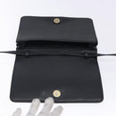 VALENTINO Shoulder Bag Leather Black Gold Auth bs27994-10