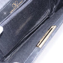 VALENTINO Shoulder Bag Leather Black Gold Auth bs27994-11