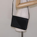 VALENTINO Shoulder Bag Leather Black Gold Auth bs27994-21