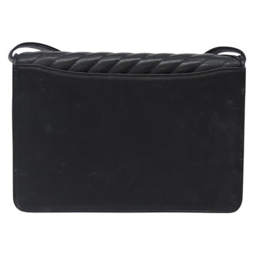 VALENTINO Shoulder Bag Leather Black Gold Auth bs27994 - 0