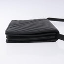 VALENTINO Shoulder Bag Leather Black Gold Auth bs27994-3