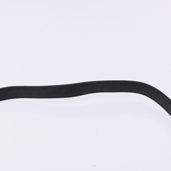 VALENTINO Shoulder Bag Leather Black Gold Auth bs27994