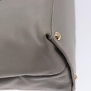 Salvatore Ferragamo Vala Hand Bag Leather Gray Gold Auth bs27995-16