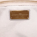 Salvatore Ferragamo Vala Hand Bag Leather Gray Gold Auth bs27995-17
